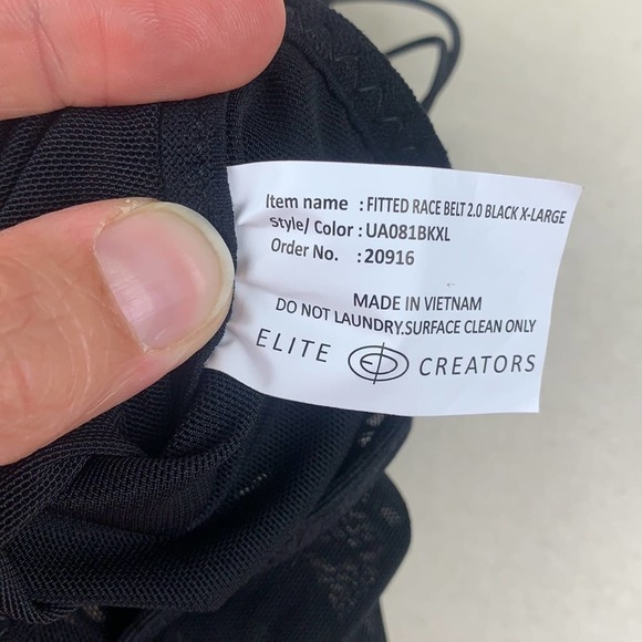 UltrAspire Black Fitted Race Hydration Belt XL - Picture 10 of 12